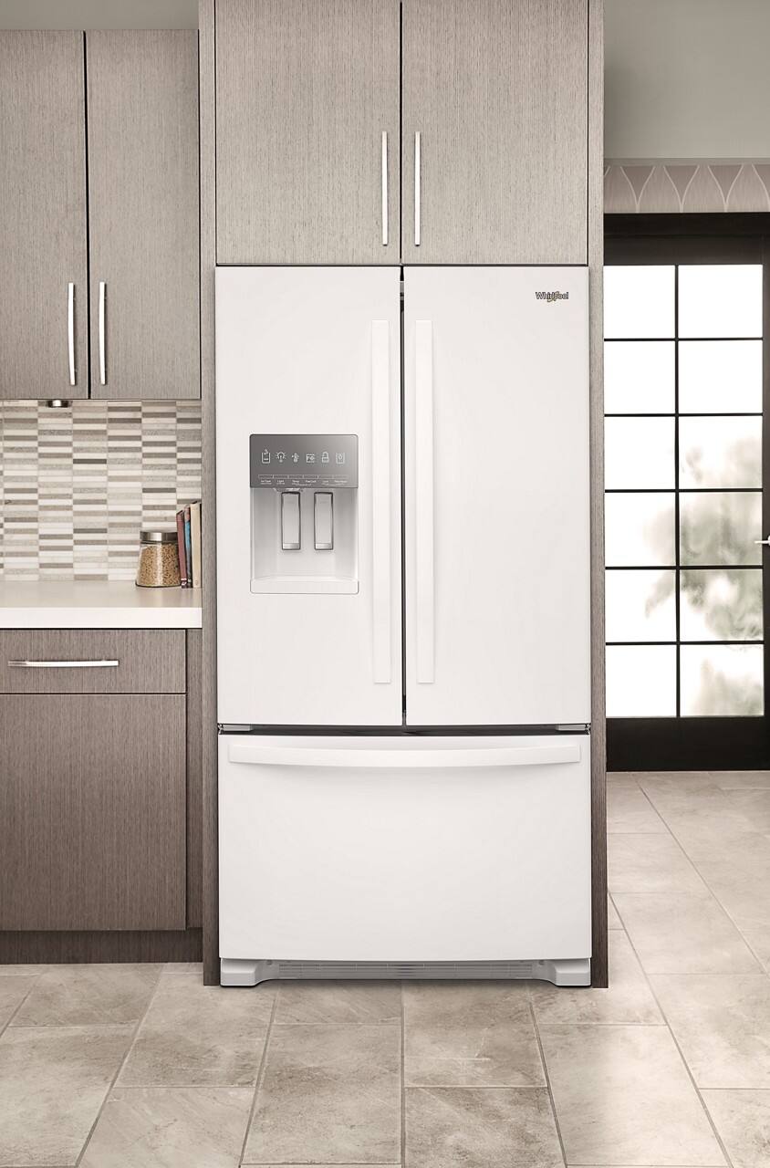 Alt View 13. Whirlpool - 24.7 Cu. Ft. French Door Refrigerator with Elevated Deli Drawer - White.