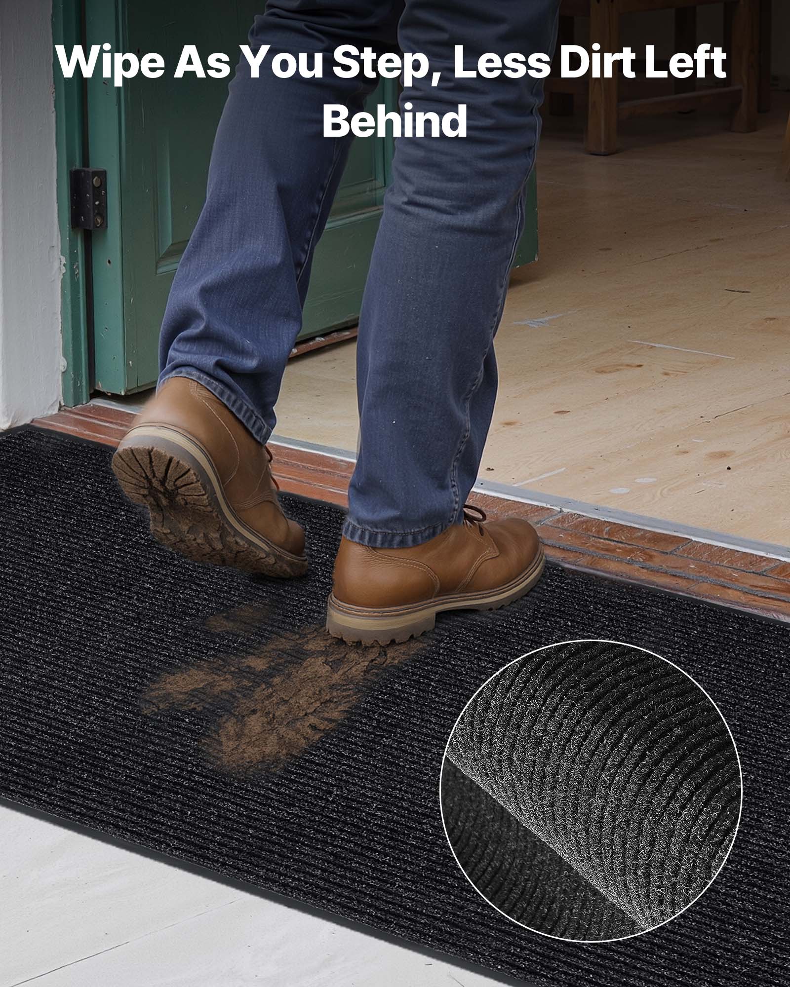 Wipe As You Step, Less Dirt Left Behind