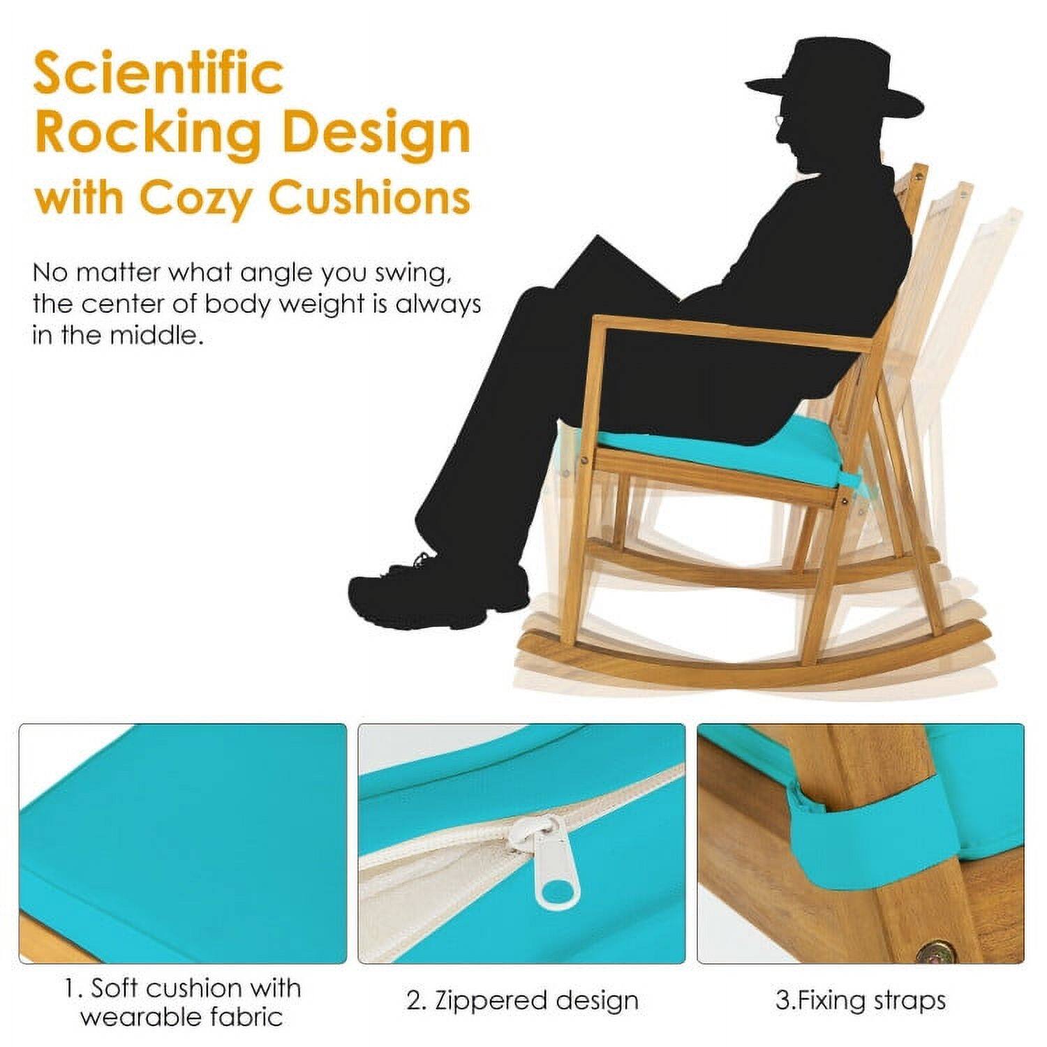 Scientific Rocking Design with Cozy Cushions

No matter what angle you swing, the center of body weight is always in the middle.

1. Soft cushion with wearable fabric
2. Zippered design
3. Fixing straps