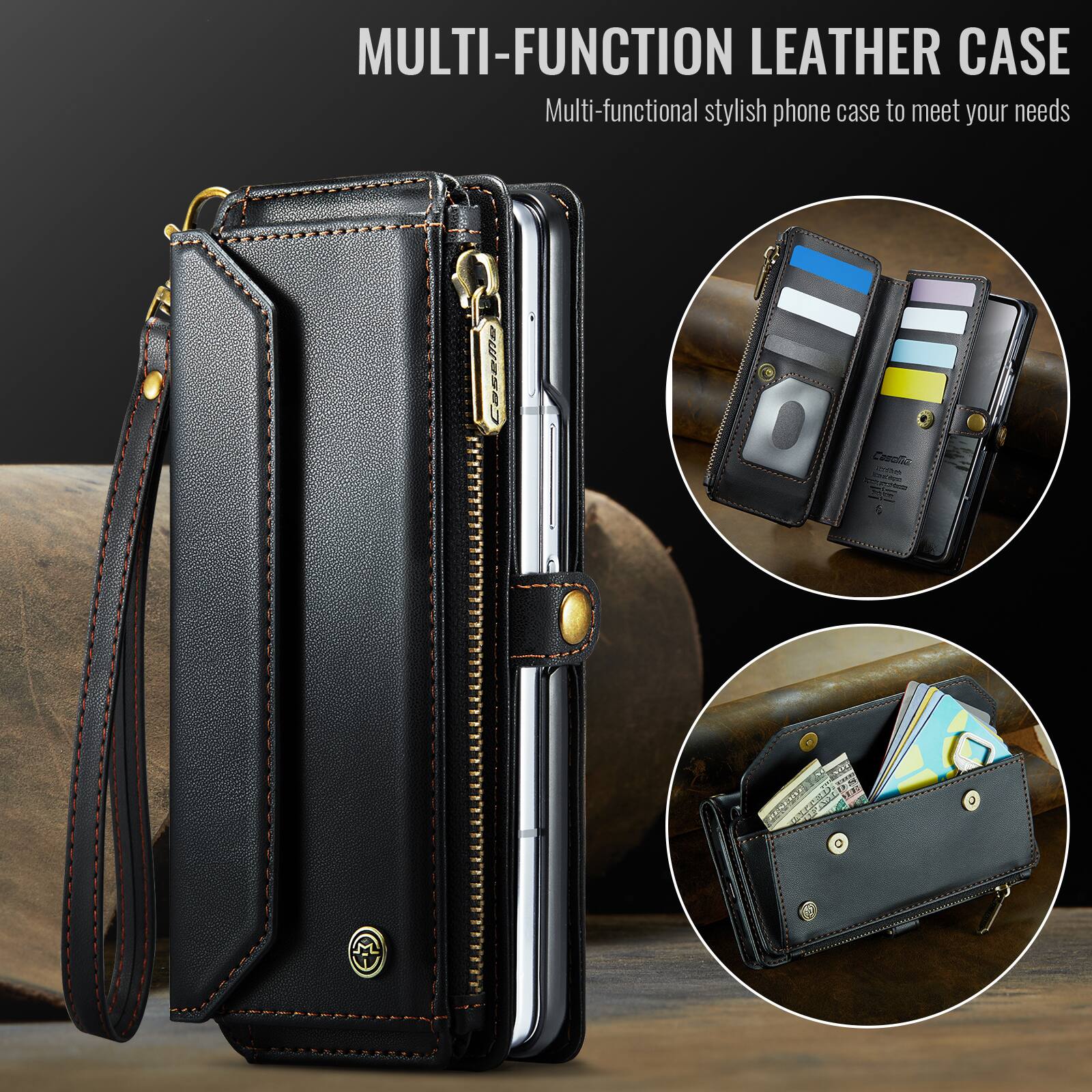 MULTI-FUNCTION LEATHER CASE  
Multi-functional stylish phone case to meet your needs