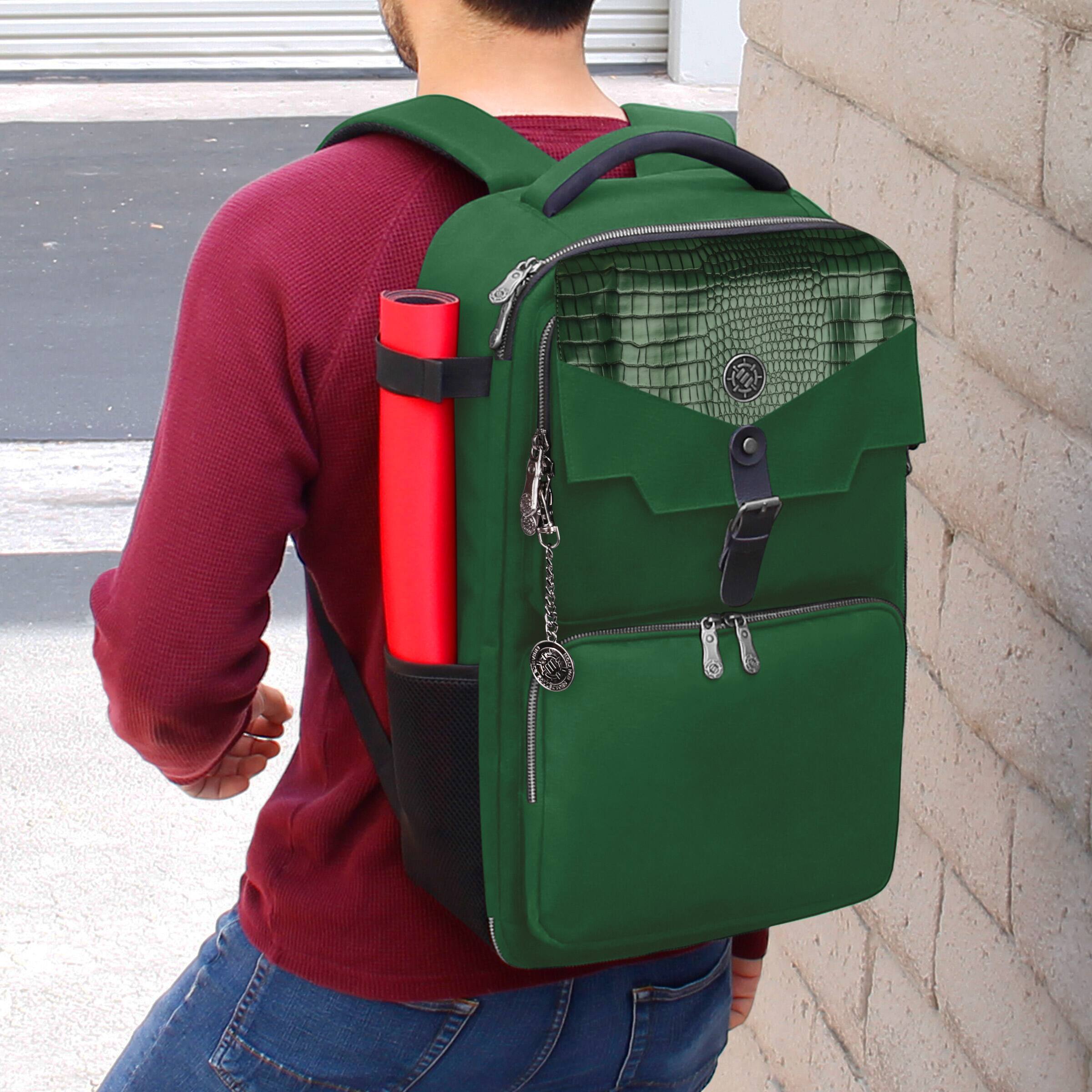 Alt View 3. ENHANCE - ENHANCE MTG Backpack Collector's Edition, TCG Card Organization (Dragon Green) - Dragon Green.