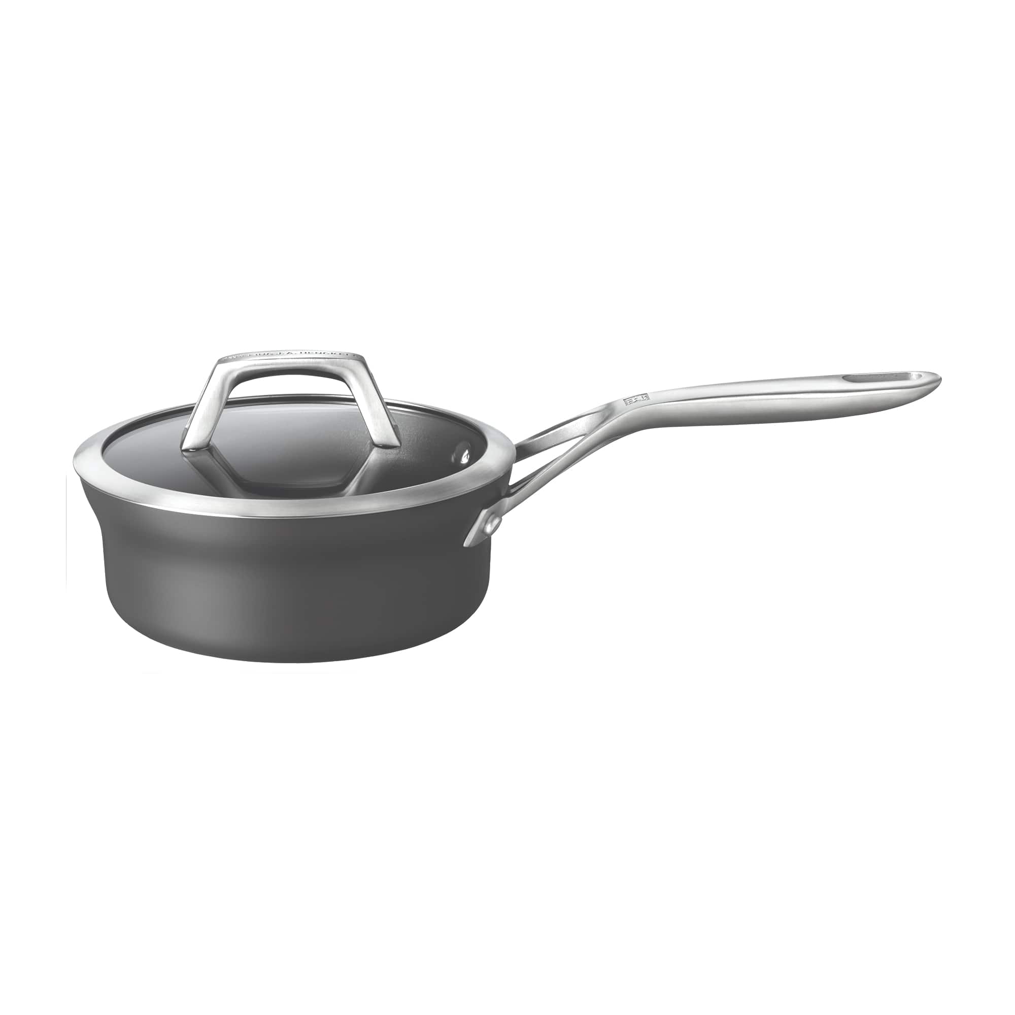 ZWILLING - Motion Hard Anodized 1.5-qt Aluminum Nonstick Sauce Pan with Lid - Black
