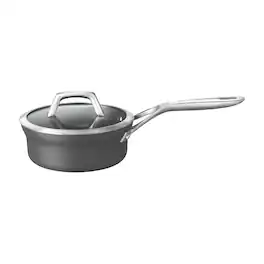 ZWILLING - Motion Hard Anodized 1.5-qt Aluminum Nonstick Sauce Pan with Lid - Black