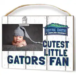 Jardine - Notre Dame of Maryland Gators 8'' x 10'' Cutest Little Weathered Logo Clip Photo Frame - White