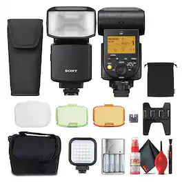 Sony - HVL-F60RM2 Wireless Radio Flash + AA Rechargeable Batteries + Cleaning Kit + More (International Version)