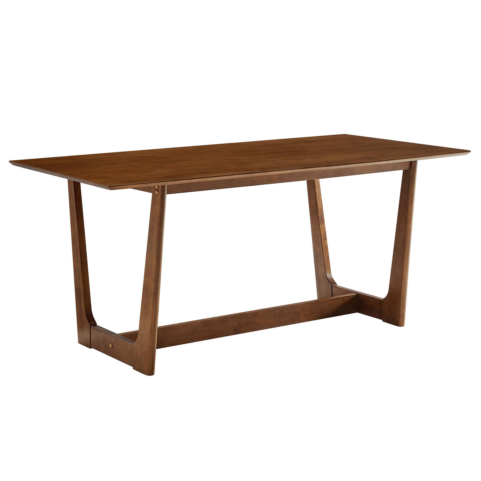 Angle. Modway - Solara 71" Rectangle Wood Dining Table by Modway - Walnut.