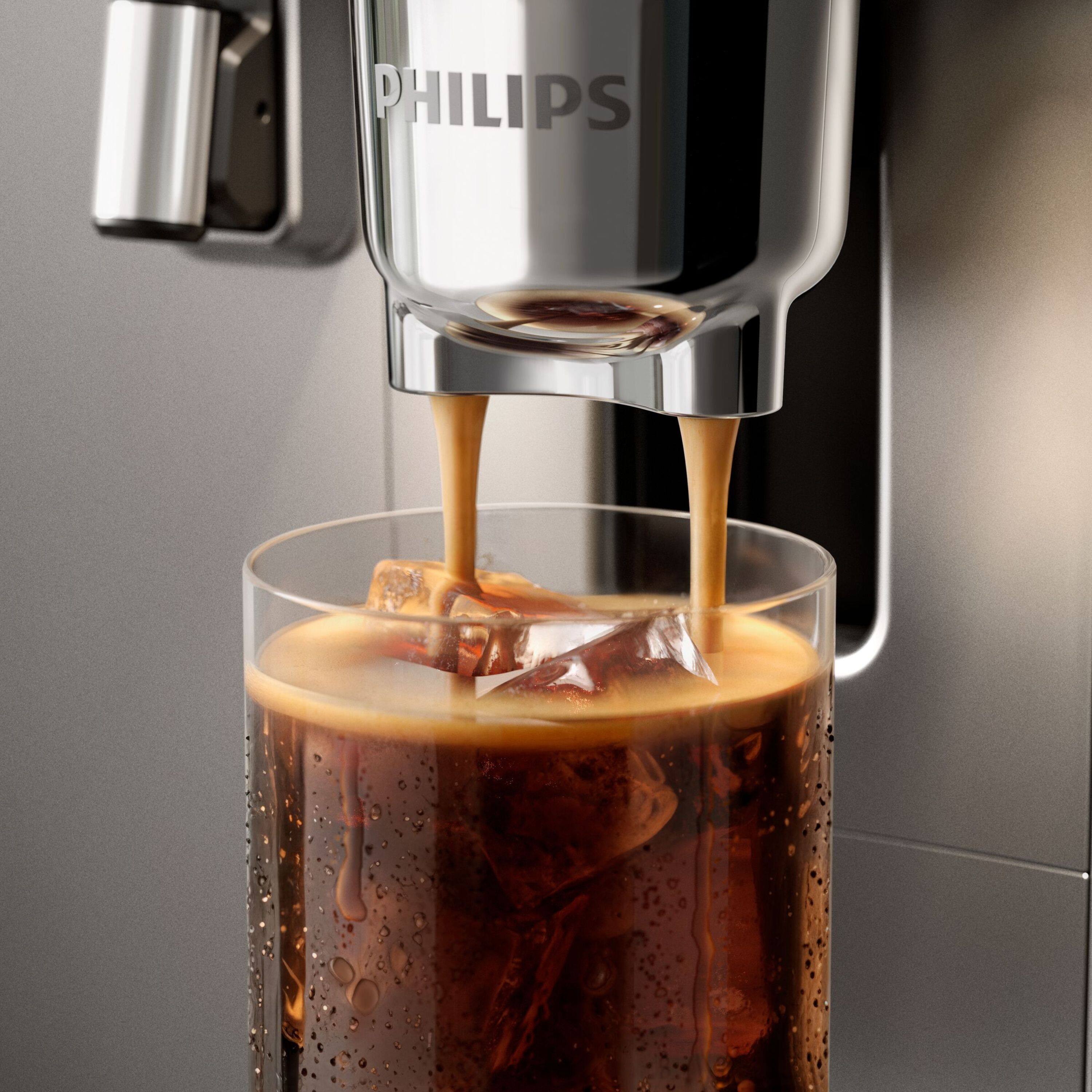 Back. Philips - Cafe Aromis 8000 Series Fully Automatic Coffee and Espresso Machine with LatteGo Pro - Black.