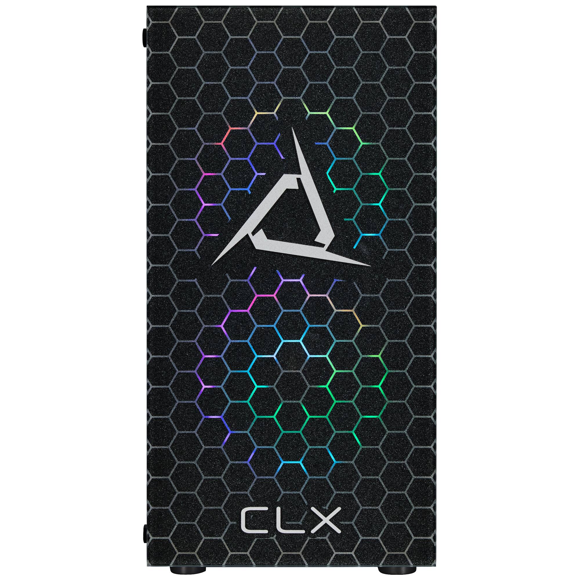 Left. CLX - CLX SET Gaming Desktop - AMD Ryzen 5 8600G - 16GB DDR5 Memory - Radeon 760M Integrated - 500GB M.2 SSD - Black.