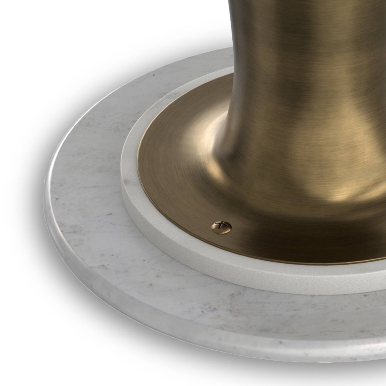 Alt View 4. Simpli Home - Nicollette Modern Contemporary 12 inch Wide Metal Side Table in Antique Brass - Antique Brass.