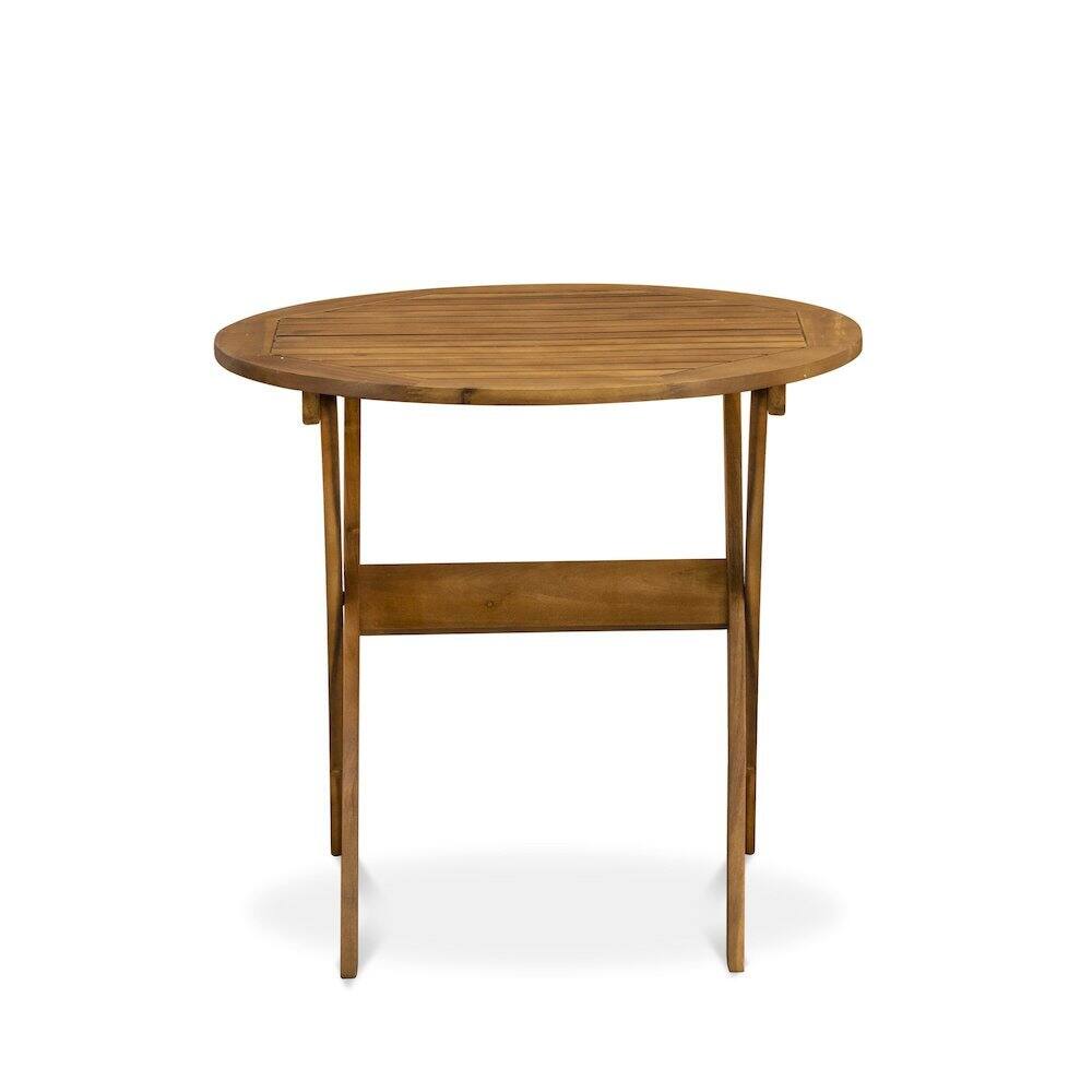 Alt View 10. FurniFact - Solid Wood 3-Piece Patio Furniture Set with Bistro Table and Chairs - Multi-Color.
