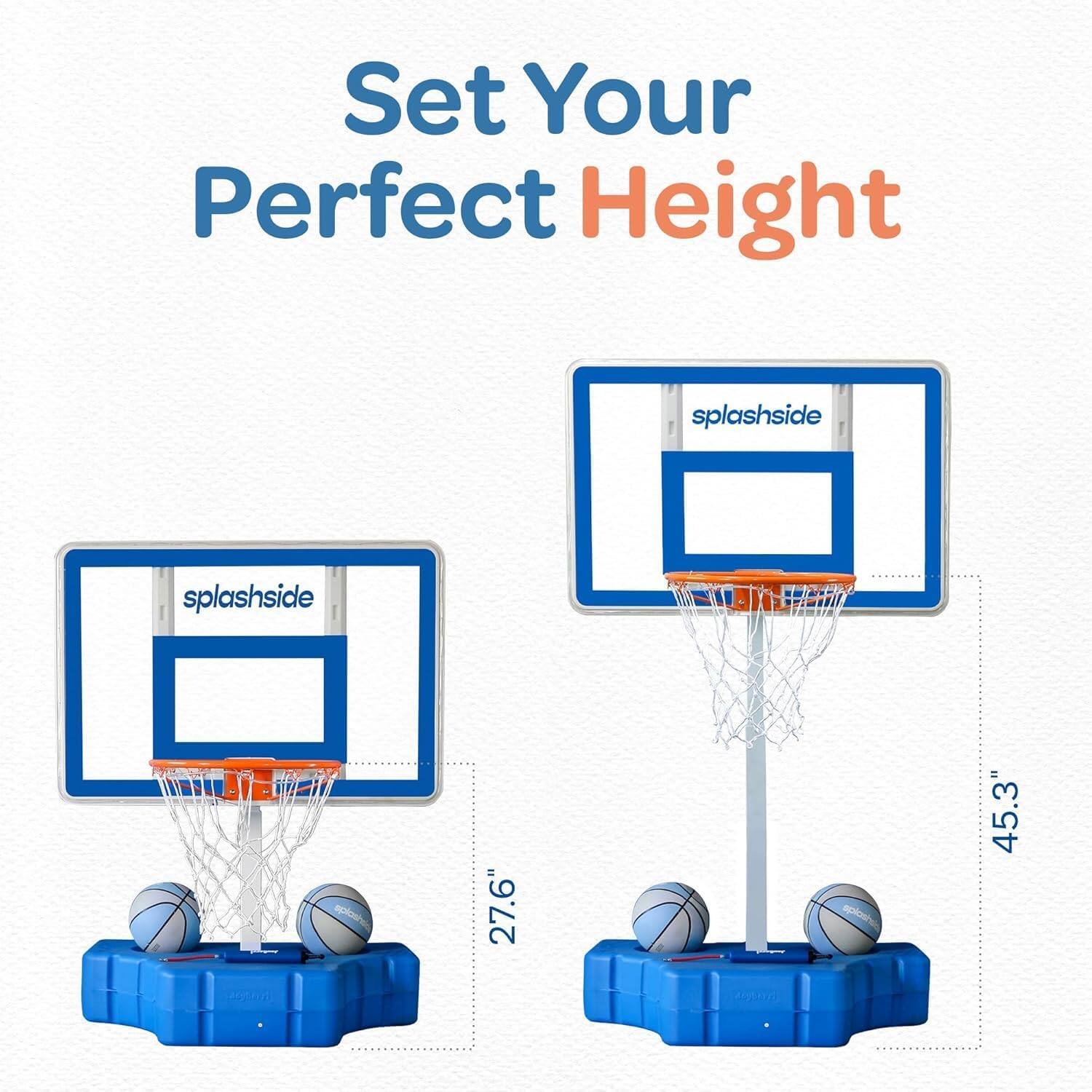 Set Your Perfect Height  
splashside  
27.6"  
45.3"