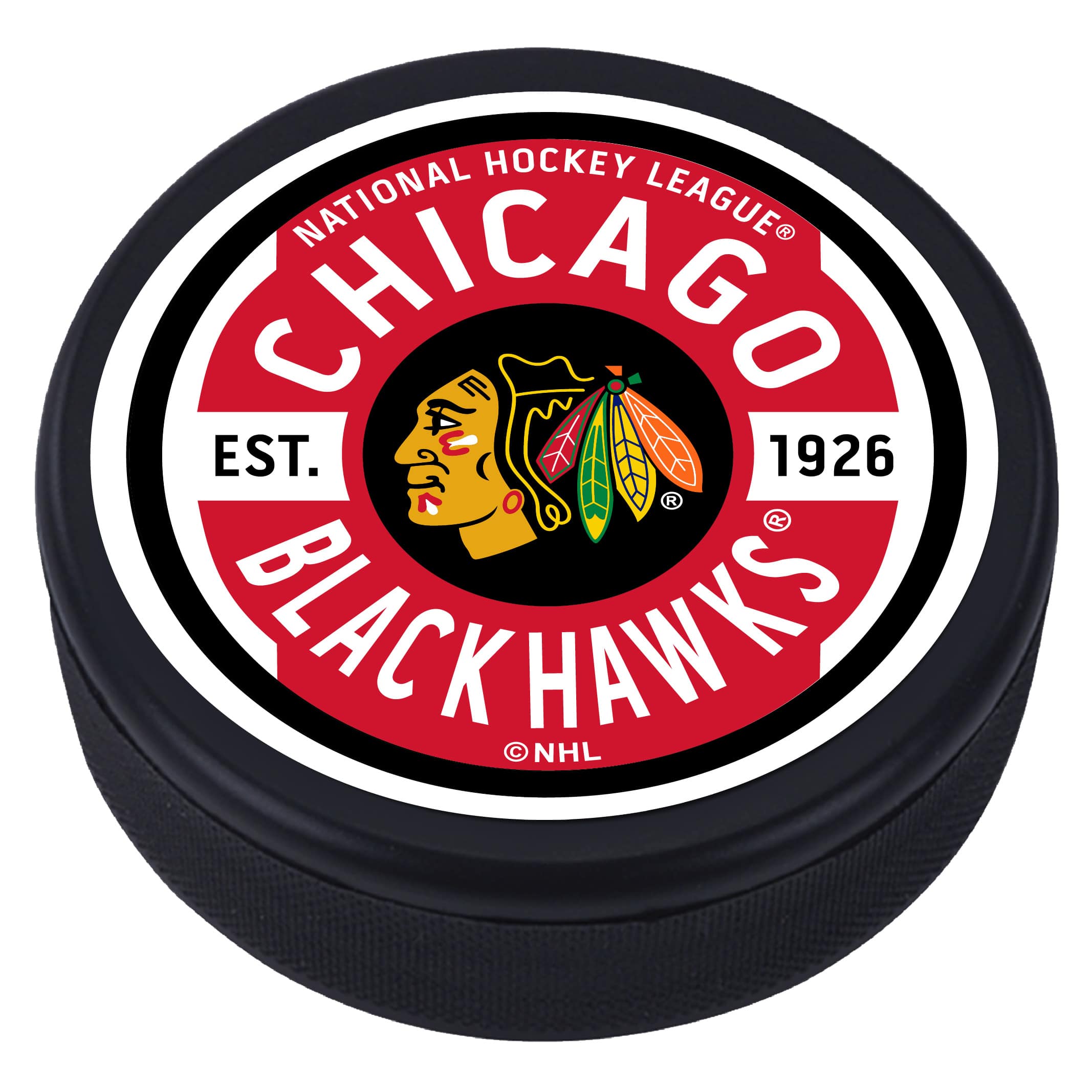 Mustang Drinkware - Chicago Blackhawks Gear Hockey Puck - Multicolor