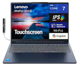 Lenovo - IdeaPad Slim 5i Laptop 16.0 WUXGA (Intel Core 7 240H, 32GB DDR5, 2TB PCIe SSD, Win 11 Pro) w/USB Hub - Cosmic Blue