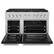 Angle. ZLINE - ZLINE 48 in. Paramount Satin Dual Fuel Range with 8 Burner Cooktop (SDRS-BLM-48) - Satin Steel/Black Matte.