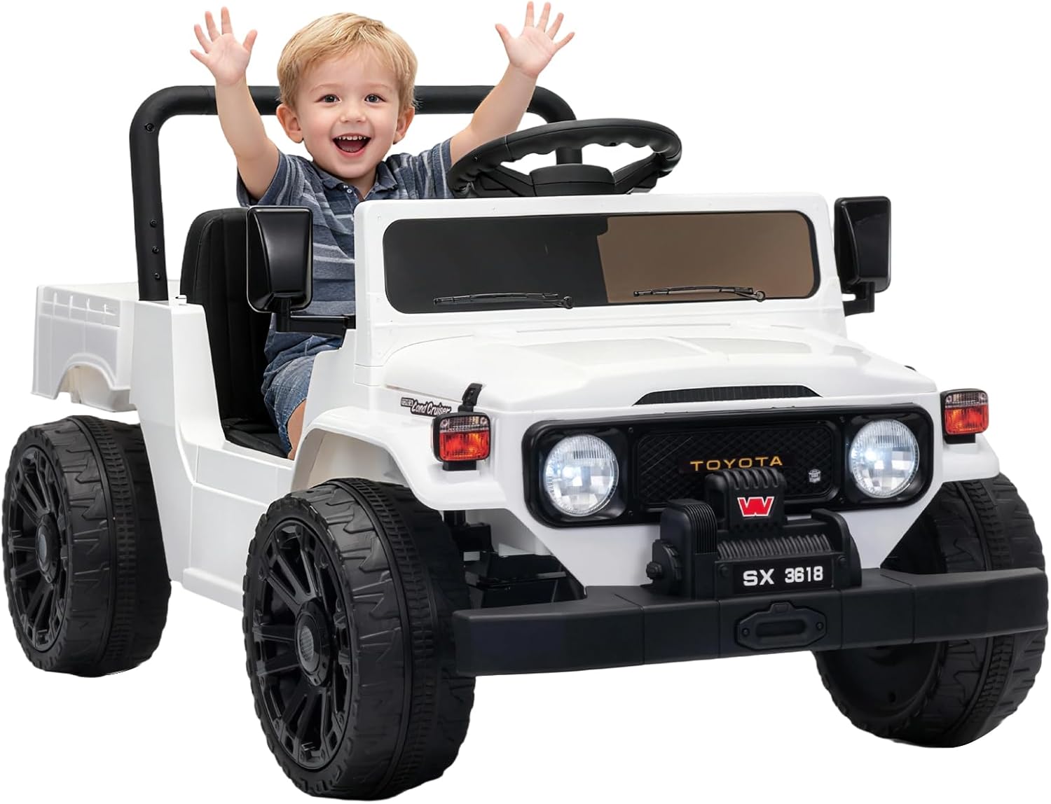 Electrodes Masters - 12V Ride on Toys, Licensed Toyota Kids Ride on Truck, Toddlers Ride on Car with Remote Control price history on PriceWatchPro
