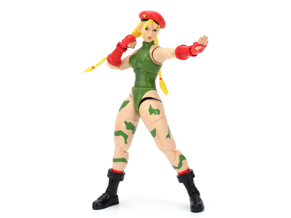 Left. Jada - Cammy 6" Action Figure with Accessories, Alternate Head & Hands – Ultra Street Fighter II (2017 Video Game) - Multicolor.
