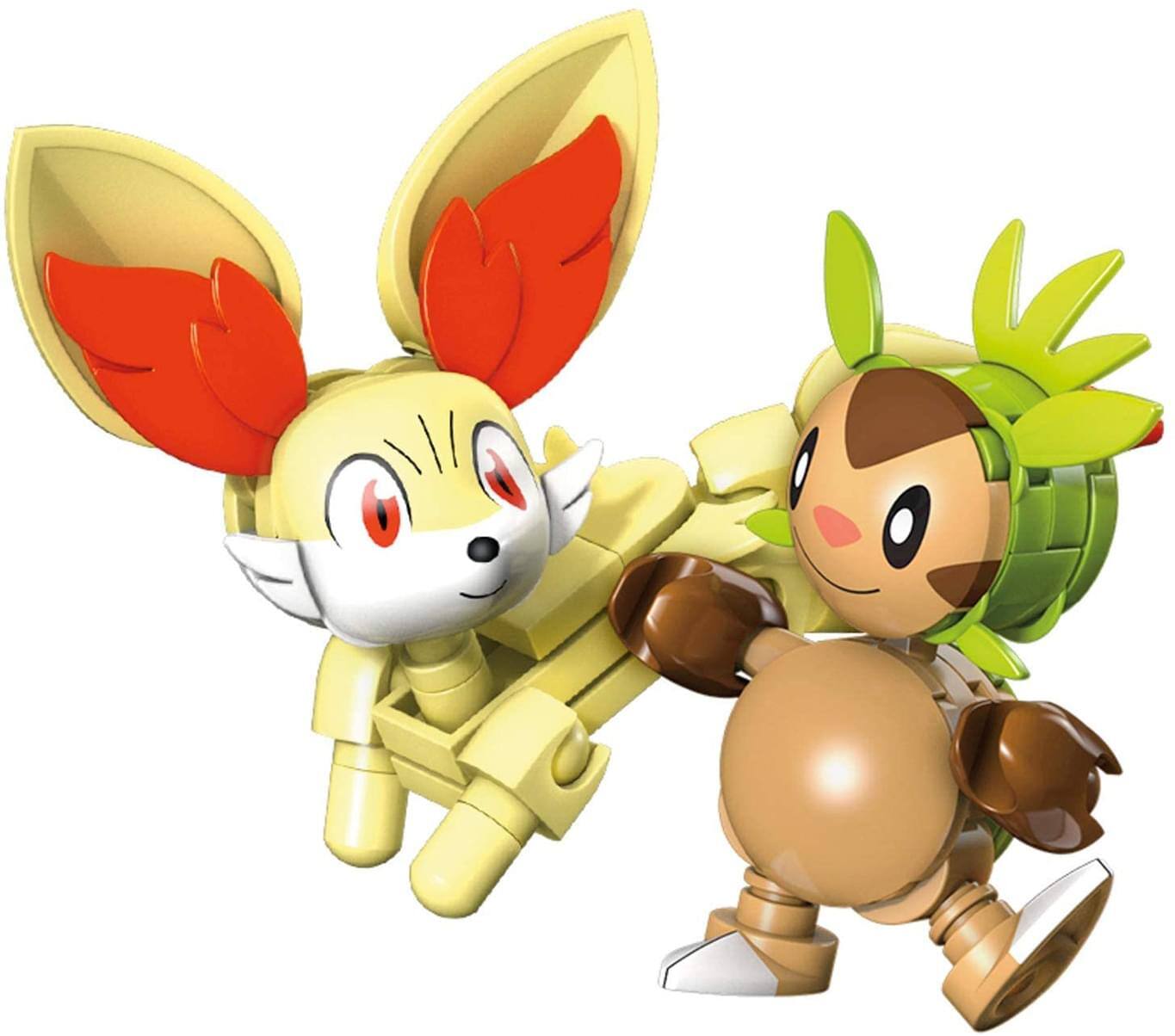 Alt View 2. Mattel - Mega Construx Pokémon Battle Pack | Chespin VS. Fennekin - Red.