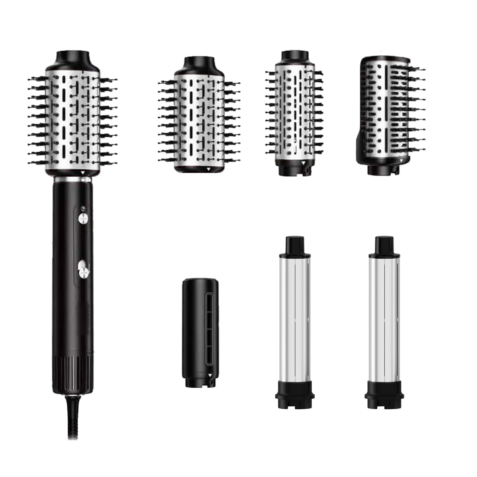 NICEBAY - Hair Dryer Brush, High Speed Blow Dryer Brush, Hot Air Styler, Hot Air Styling Brush, Hair Styler - Silver