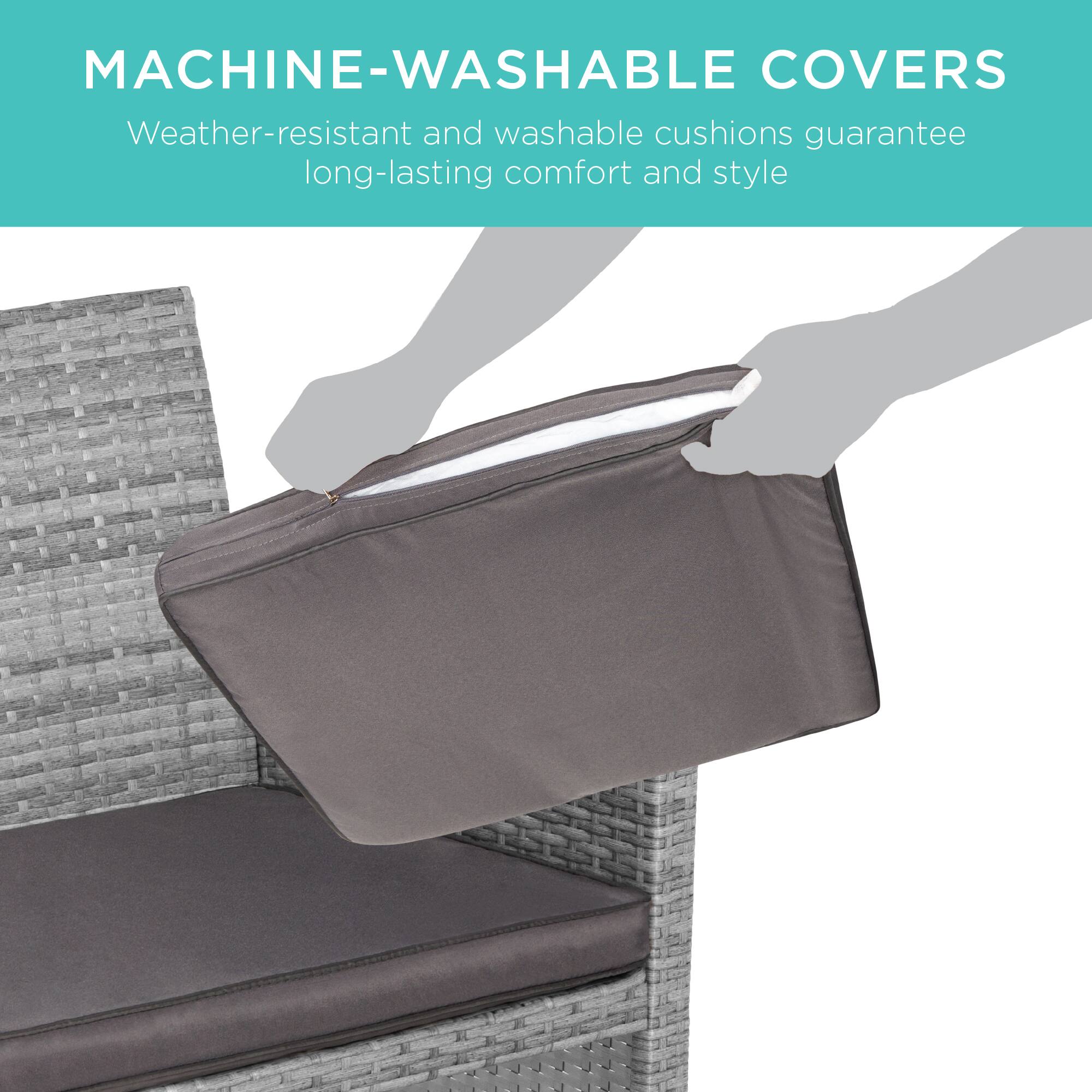 MACHINE-WASHABLE COVERS

Weather-resistant and washable cushions guarantee long-lasting comfort and style