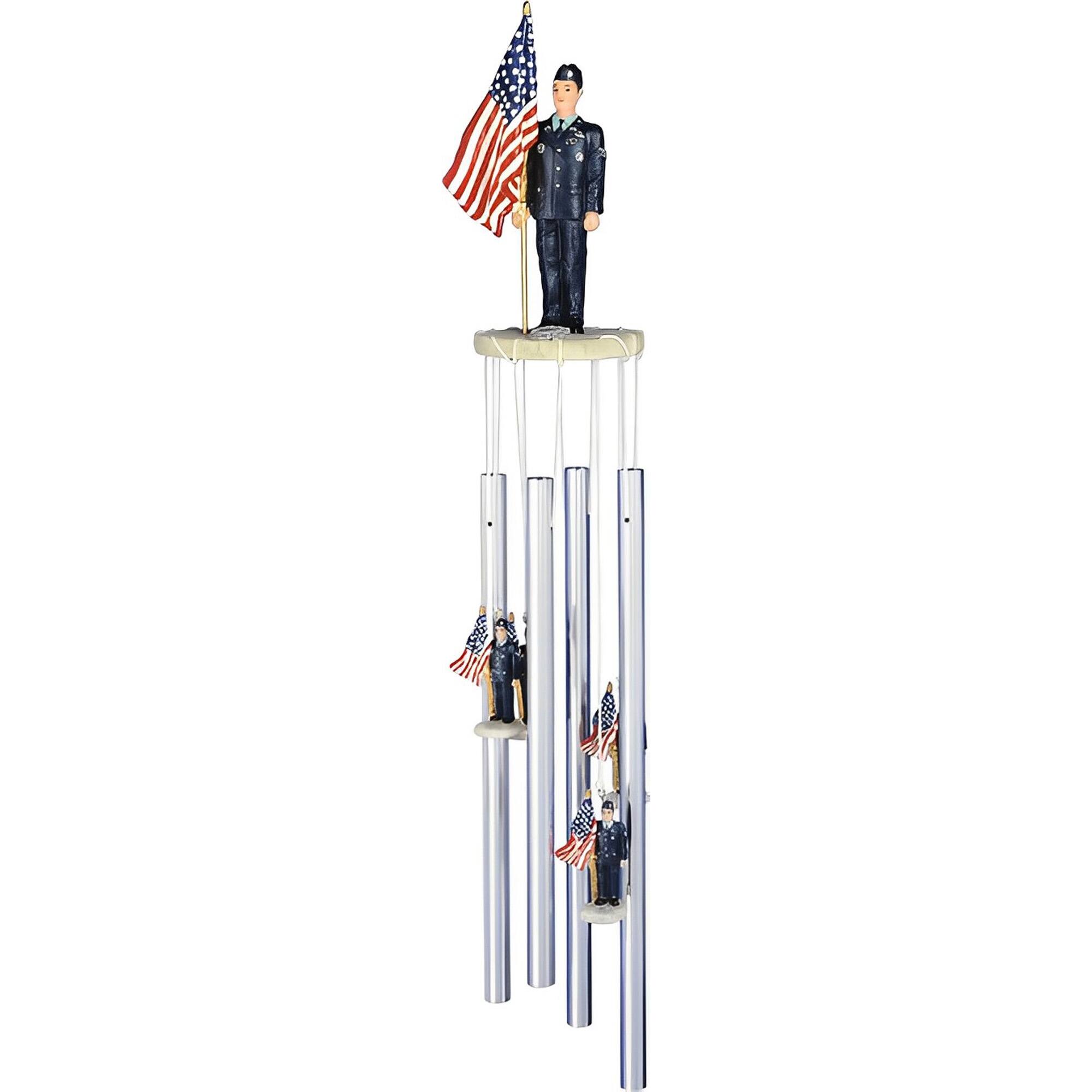 "FC Design - 23"" Long US Air Force US Flag Round Top Wind Chime Outdoor Patio or Garden Hanging Decoration - Multi-Color" price history on PriceWatchPro