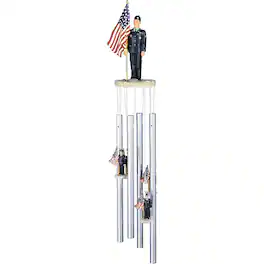 FC Design - 23" Long US Air Force US Flag Round Top Wind Chime Outdoor Patio or Garden Hanging Decoration - Multi-Color