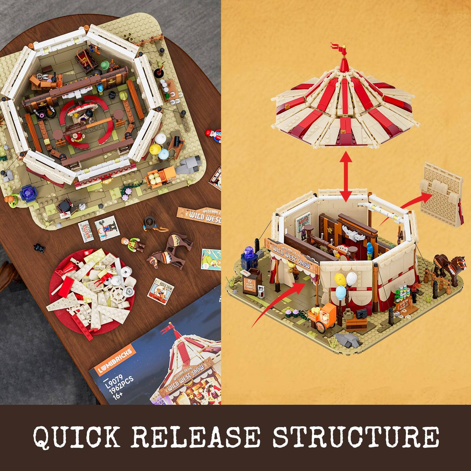 LUMBRICKS L9079 1962PCS 16+  
QUICK RELEASE STRUCTURE