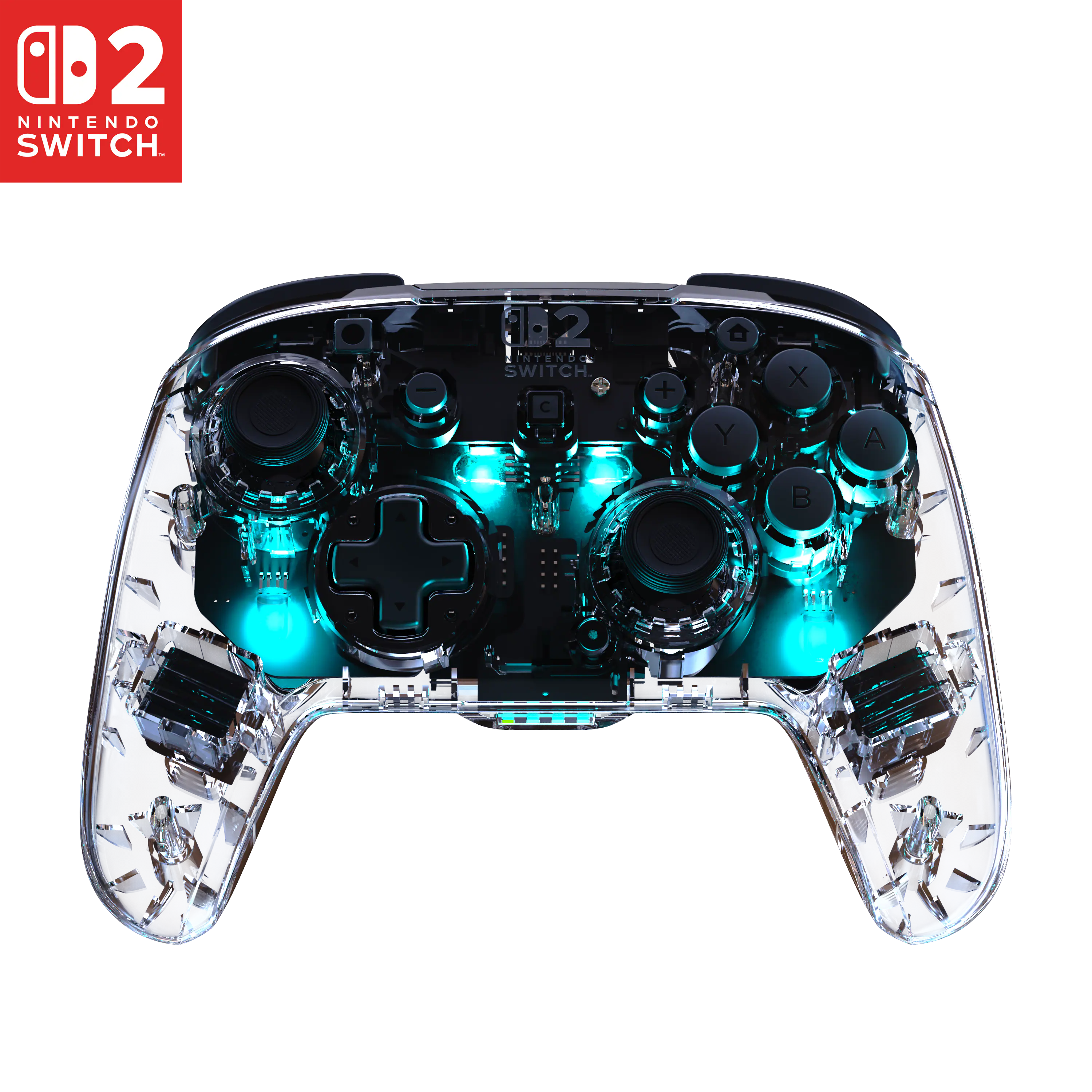 Turtle Beach - Afterglow Wireless RGB Gaming Controller for Nintendo Switch 2, Nintendo Switch, Switch Lite, & OLED Model - Clear