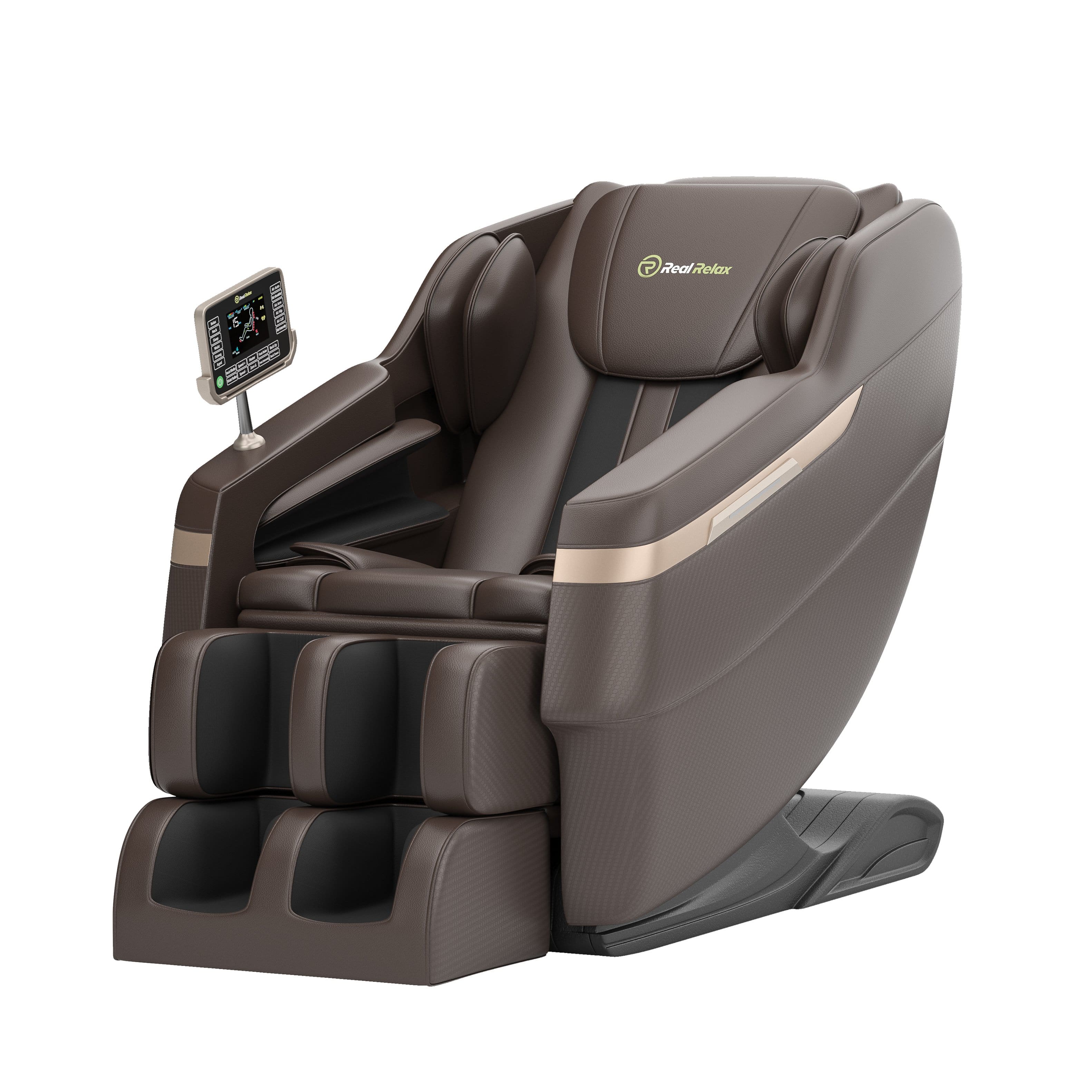 Front. Essen Blissed - Favor BS-02 Full Body Zero Gravity with Shiatsu Massage Chair - Brown.