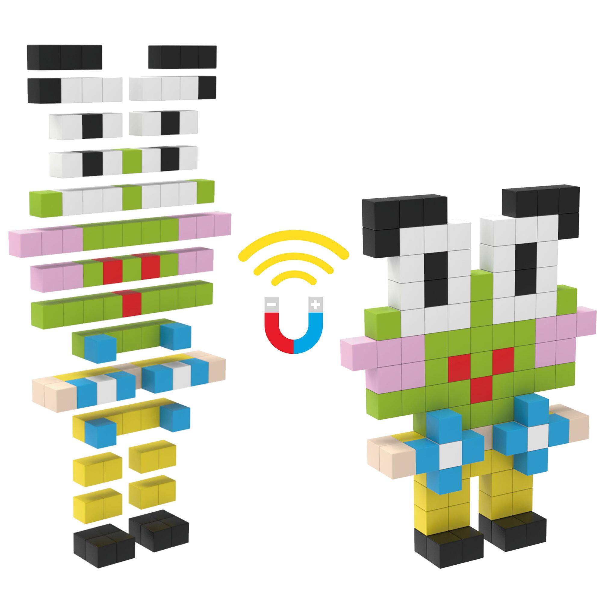 Alt View 4. PicassoTiles - PicassoTiles 200 PC Magnetic Blocks, Magnetic Building Blocks for Kids, Magnet Toy for Kids 3+.