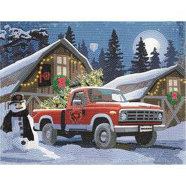 Sporticulture - Chicago Bears Winter Truck Diamond Art Holiday Craft Kit - Multicolor