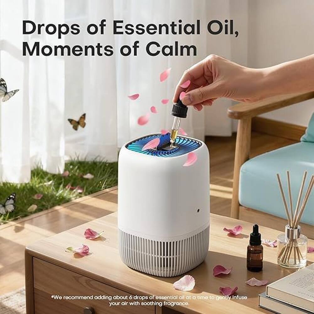 Drops of Essential Oil, Moments of Calm

*We recommend adding about 6 drops of essential oil at a time to gently infuse your air with soothing fragrance.