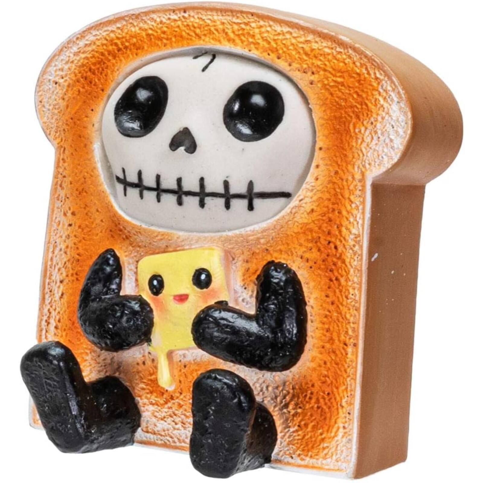 Alt View 1. Pacific Trading - Furrybones Toasty Skeleton in Bread Toast Costume Figurine 3.25 inch - Brown.