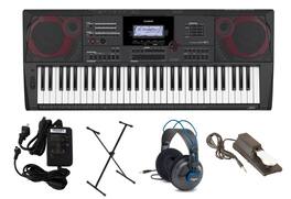 Casio - CTX5000 Premium Pack with Stand, Adapter, and Headphones