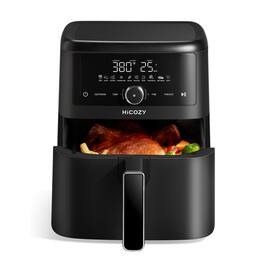 HICOZY - Air Fryer 6QT 10-in-1, 400F for Hot & Crispy - Black