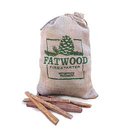 Better Wood Products - BetterWood Products Fatwood Firestarter Natural Waterproof Burlap Bag, 8 Pounds