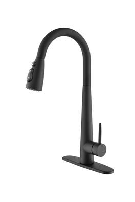 Kitchen Faucets with Pull Down Sprayer Fingerprint Resistant Single Hole Deck Mount Single Handle Copper Faucet Black