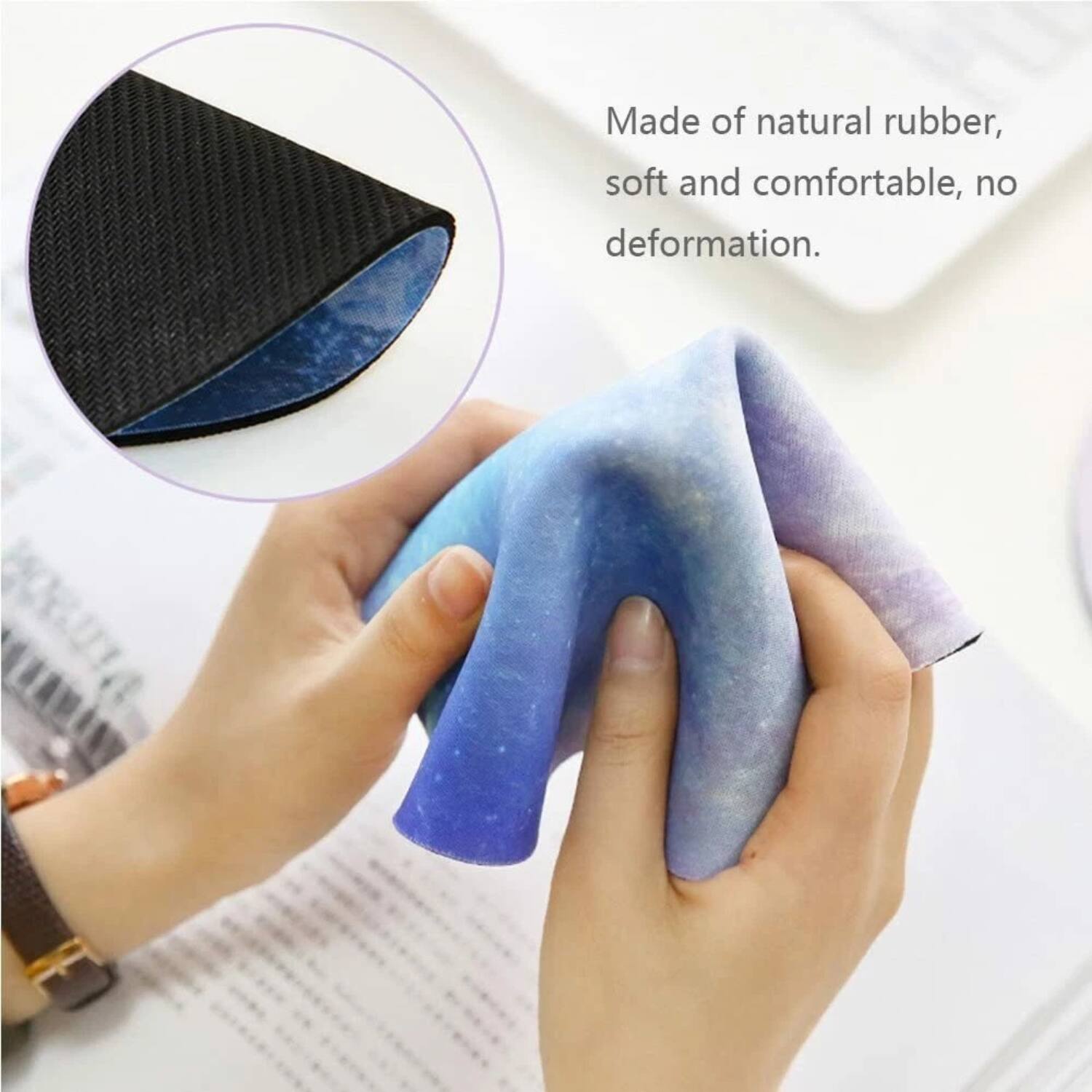 Made of natural rubber, soft and comfortable, no deformation.