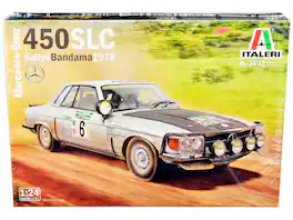 Skill 3 Model Kit Mercedes-Benz 450 SLC Winner "Rallye Bandama Coast" (1979) 1/24 Scale Model by Italeri - Ivory