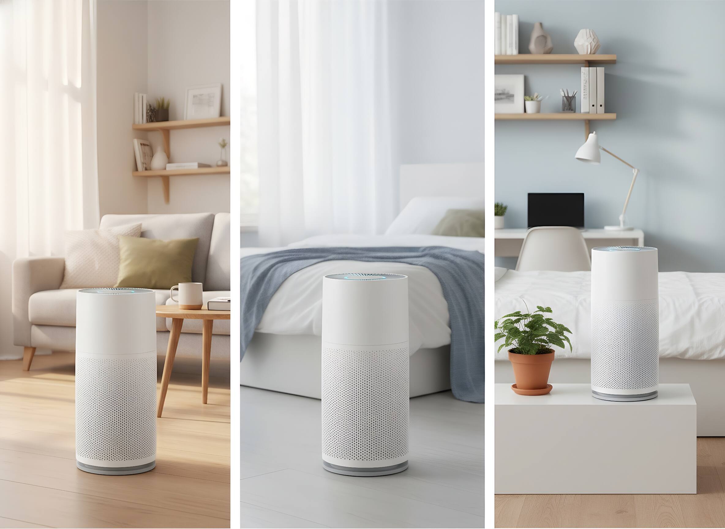 Back. COWLOWN - Console Air Purifier with True HEPA Filter for Indoor Use.