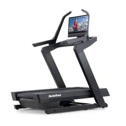 Front. NordicTrack - NordicTrack X24 Treadmill with 40% Incline for Strength and Cardiovascular Health - Black.