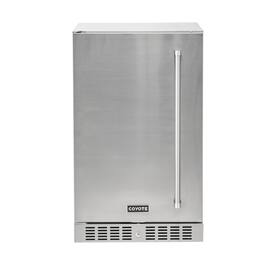 Coyote - Outdoor Living 21" 4.1 Cu. Ft. Built-in Compact Refrigerator Left Hinge - Stainless Steel