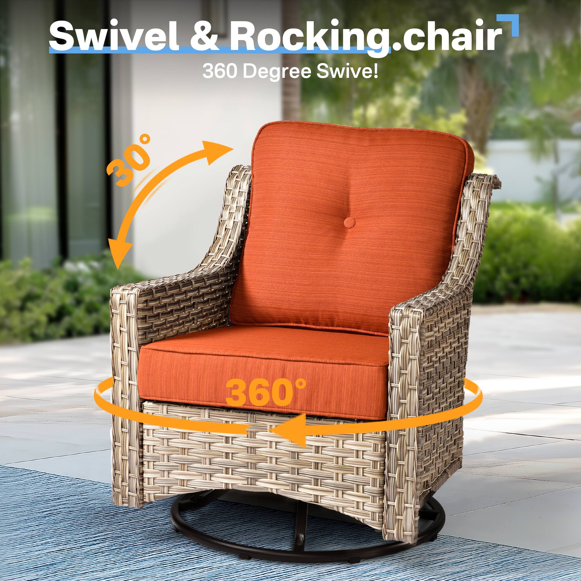 Swivel & Rocking Chair  
360 Degree Swivel!