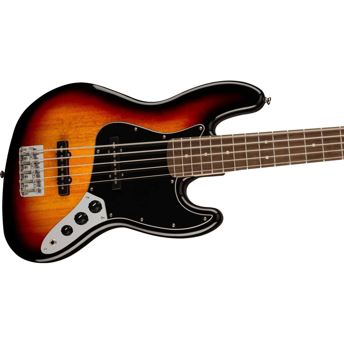 Alt View 3. Squier - Squier Affinity Series Jazz Bass V 5-String Electric Guitar, Laurel Fingerboard, 3-Color Sunburst.