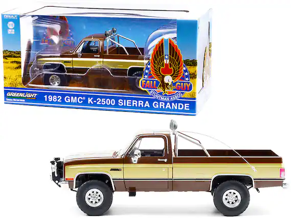 ROULT COLEIE 1:18 LMT1D CE FAID GUY FALL GUY GREENLIGHT STUNTMAN ASSOC Contalie Se Car -etice 1982 GMC K-2500 SIERRA GRANDE