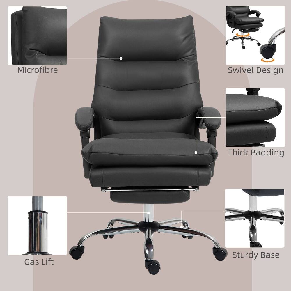 Microfibre Swivel Design Thick Padding Gas Lift Sturdy Base