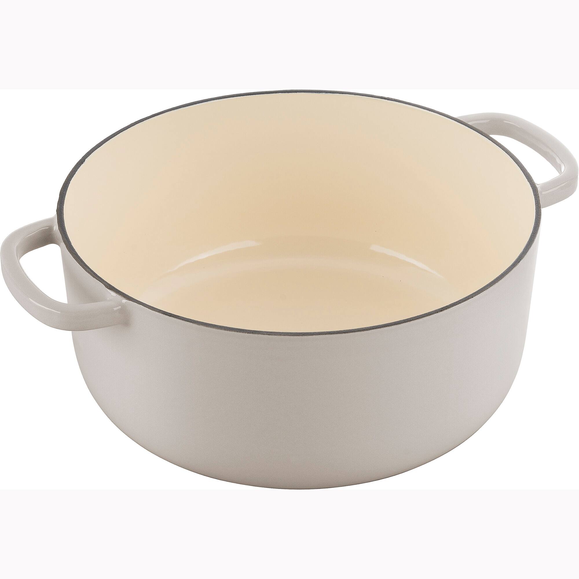 Alt View 4. Ballarini - Ballarini Bellamonte Cast Iron 7.5-qt Round Dutch Oven - Crema White - White.