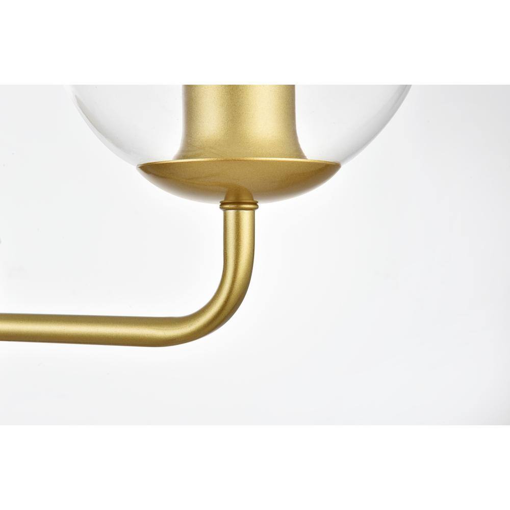 Alt View 1. Living District - Genesis 4 light Brass and Clear Bath Sconce - Brass And Clear.