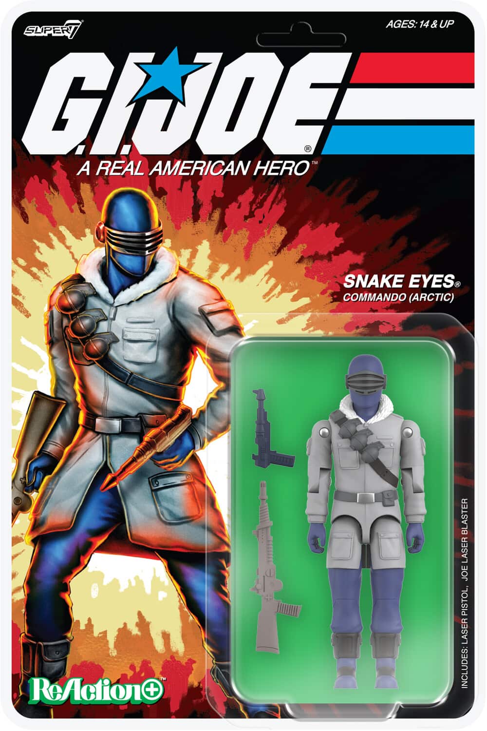 Super7 - G.I. Joe - ReAction+ Wv5 - Arctic Snake Eyes Movie - COLLECTIBLES - Multicolor