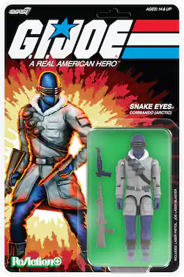 Super7 - G.I. Joe - ReAction+ Wv5 - Arctic Snake Eyes Movie - COLLECTIBLES - Multicolor