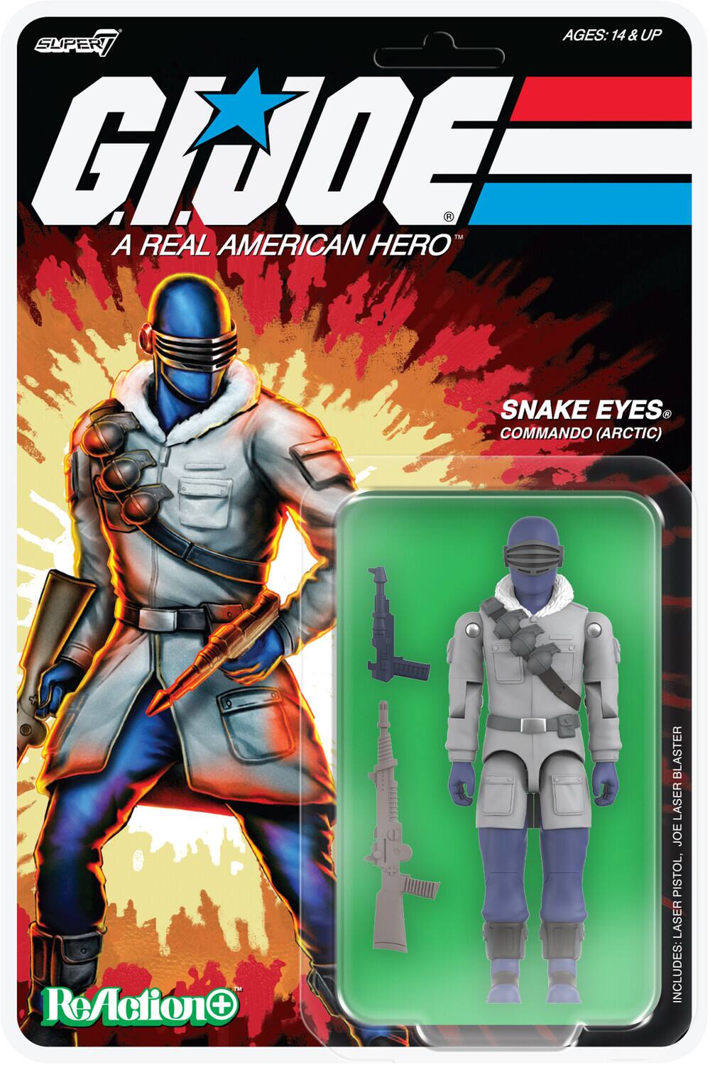Super7 - G.I. Joe - ReAction+ Wv5 - Arctic Snake Eyes Movie - COLLECTIBLES - Multicolor
